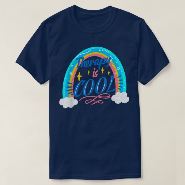 T-shirt Mois de sensibilisation à la santé mentale La thér (Design devant)