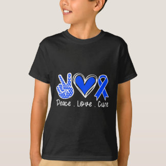 T-shirt Mois de sensibilisation à l'ataxie Ruban bleu Paix