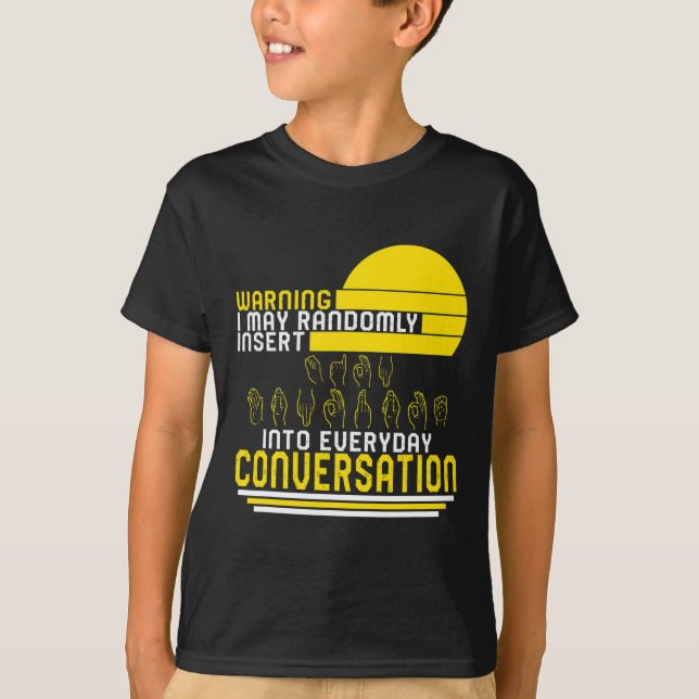 T-shirt Mois de sensibilisation Asl Insérez Aléatoire Amou (Devant)