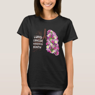 T-shirt mois de sensibilisation au cancer du poumon avec f