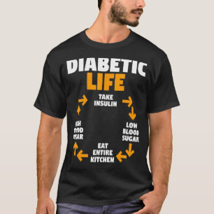 T-shirt Mois de sensibilisation au diabète Cycle de vie di