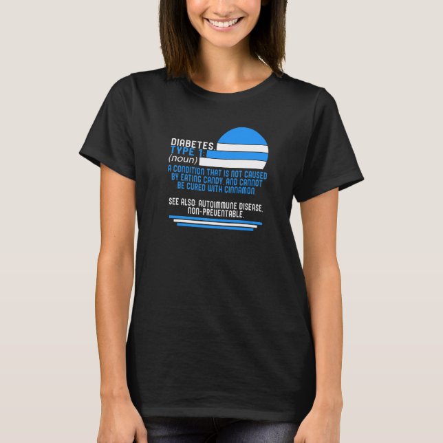 T-shirt Mois de sensibilisation au diabète T1d Guerrier So (Devant)