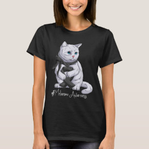 T-shirt Mois de sensibilisation au mélanome Chat noir au r