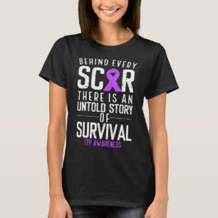 T-shirt Mois de sensibilisation au PTI derrière le ruban 
