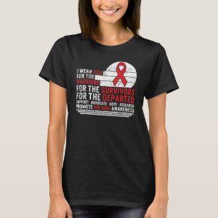 T-shirt Mois De Sensibilisation Au Sida, Je Porte Le Rouge