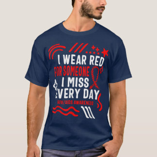 T-shirt Mois de sensibilisation au VIH/sida Je porte le ro