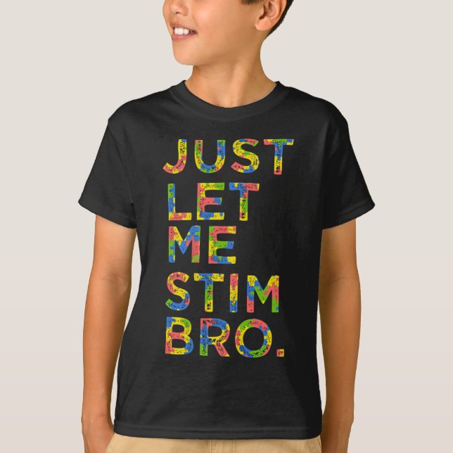 T-shirt Mois De Sensibilisation sur l'autisme Drôle Laisse (Devant)