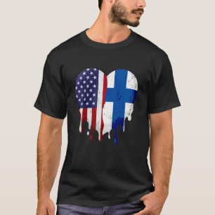 T-shirt Mois du patrimoine finlandais américain Drapeau Fi