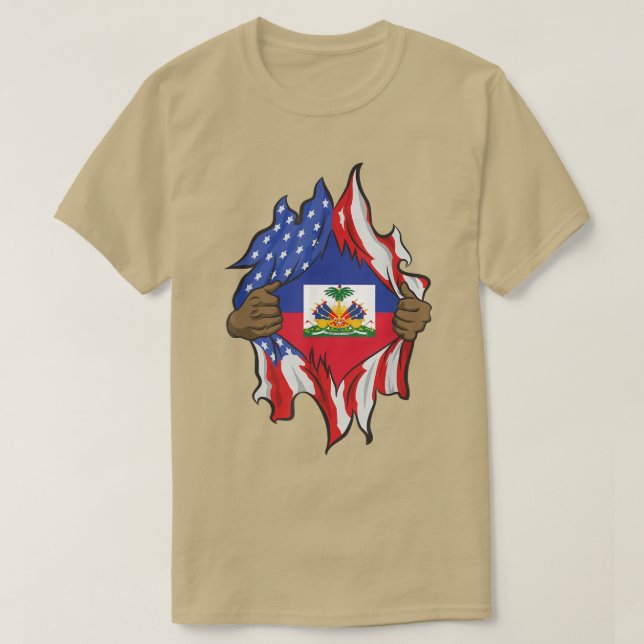 T-shirt Mois du patrimoine haïtien 1804 Drapeau haïtien am (Design devant)