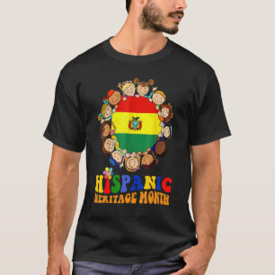 T-shirt Mois du patrimoine hispanique Bolivie Enfants garç
