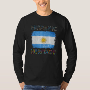 T-shirt Mois du patrimoine hispanique Drapeau Argentine Ar