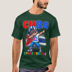 T-shirt Mois du patrimoine hispanique Drapeau cubain Cuba