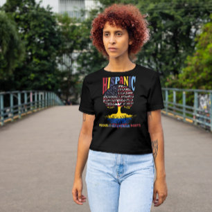 T-shirt Mois du patrimoine hispanique Fiers racines colomb
