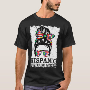 T-shirt Mois du patrimoine hispanique Messy Bun