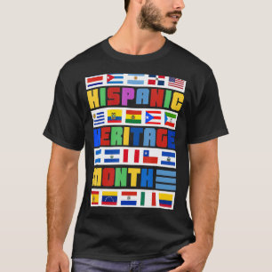 T-shirt Mois du patrimoine hispanique national Arc-en-ciel