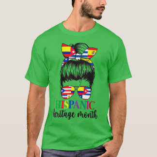 T-shirt Mois du patrimoine hispanique national drapeaux la