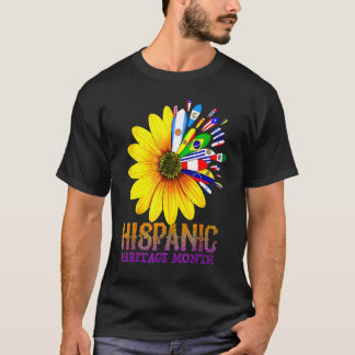 T-shirt Mois du patrimoine hispanique national drapeaux la