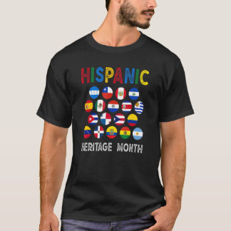 T-shirt Mois du patrimoine hispanique national Pays latins