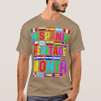 T-shirt Mois du patrimoine hispanique Pays latino-américai