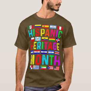 T-shirt Mois du patrimoine hispanique Pays latino-américai
