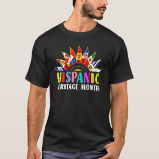 T-shirt Mois du patrimoine hispanique Pays latinos drapeau