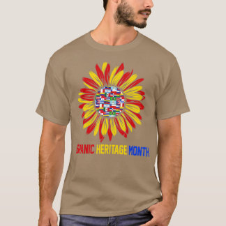 T-shirt Mois du patrimoine hispanique Pays latinos drapeau