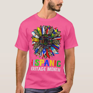 T-shirt Mois du patrimoine hispanique Pays latinos drapeau