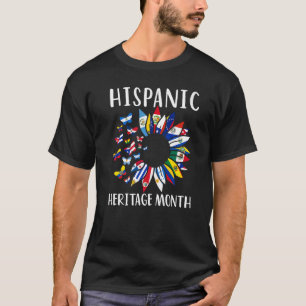 T-shirt Mois du patrimoine hispanique Pays latinos drapeau