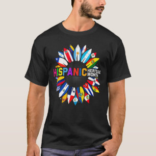 T-shirt Mois du patrimoine hispanique Pays latinos drapeau