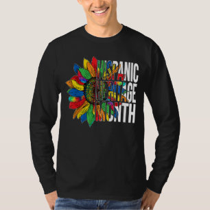 T-shirt Mois du patrimoine hispanique Tie Dye Sunflower La