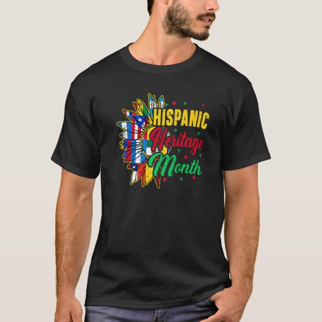 T-shirt Mois du patrimoine hispanique Tournesol Pays Drape (Devant)
