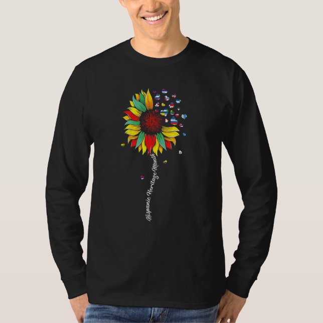 T-shirt Mois du patrimoine hispanique tournesol Tous les p (Devant)
