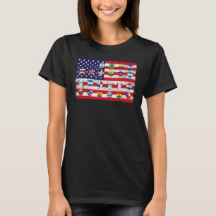 T-shirt Mois du patrimoine hispanique Tous les pays Nombre