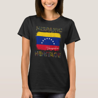 T-shirt Mois du patrimoine hispanique Venezuela Drapeau vé