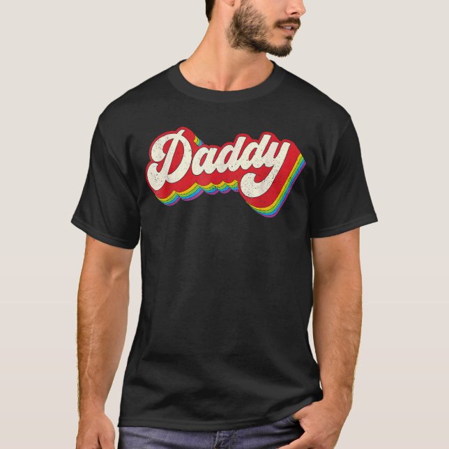 T-shirt Mois Gay pride papa Fête des pères LGBTQ Rainbow F (Devant)