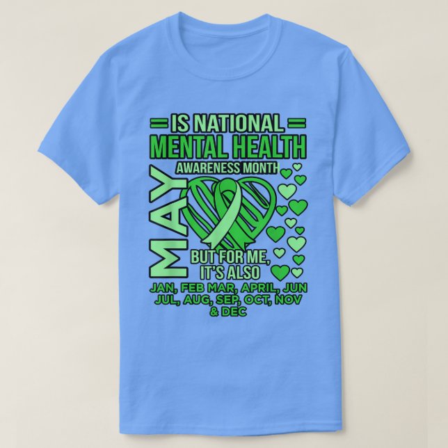 T-shirt Mois national de sensibilisation à la santé mental (Design devant)