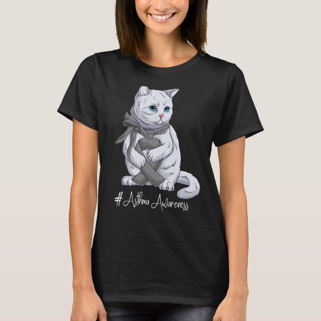 T-shirt Mois national de sensibilisation à l'asthme Gray R (Devant)