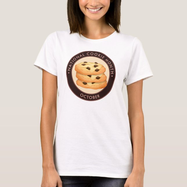 T-shirt Mois national des biscuits, biscuits à puces de ch (Devant)