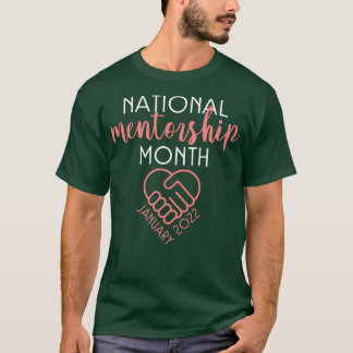 T-shirt Mois national du mentorat Janvier Mentor Enseignan