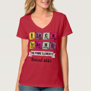 T-shirt Mois noir tendance Chimie retraitée Enseignant noi