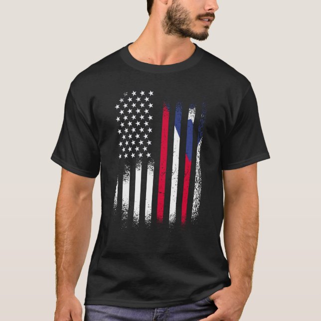 T-shirt Mois portoricain du patrimoine américain Porto Ric (Devant)