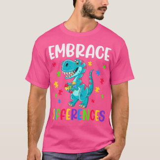 T-shirt Mois Sensibilisation sur l'autisme De Pièce Dinosa