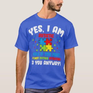 T-shirt Mois sensibilisation sur l'autisme Oui Je Suis Aut