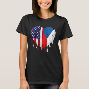 T-shirt Mois tchèque du patrimoine américain Czechia Drape