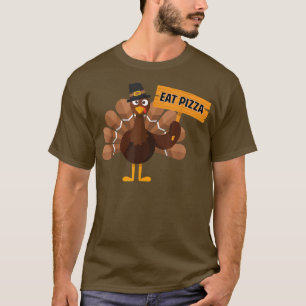 T-shirt Mois Turc Pèlerin Mange Pizza Plaisanterie Amusant