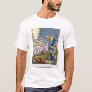 T-shirt Moïse séparant la Mer Rouge, d'une bible imprim