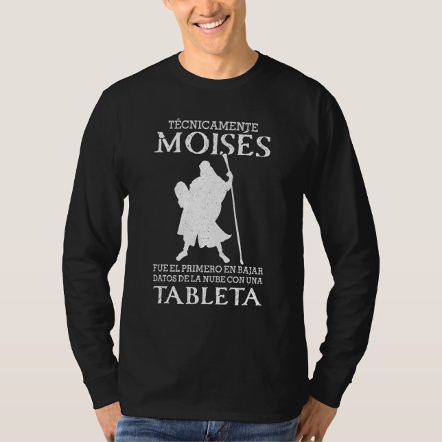 T-shirt Moises First Upload Data Tablet English (Devant)