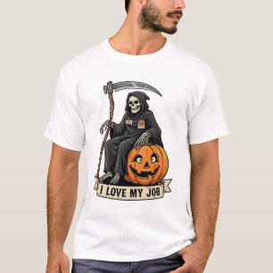 T-shirt Moissonneur sinistre de l'amour Emploi Halloween C