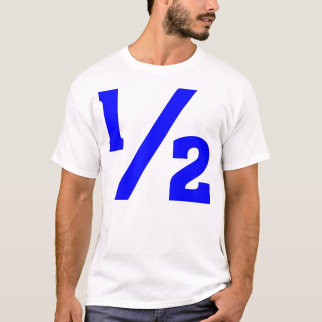 T-shirt Moitié - Bleu (Devant)