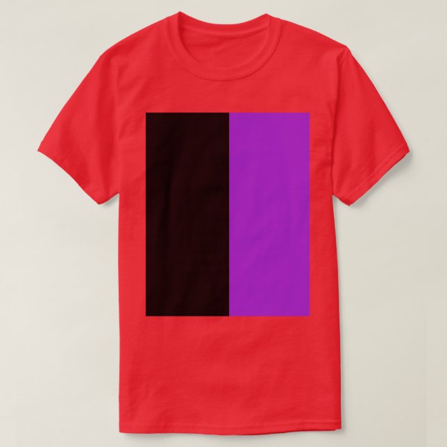 T-shirt MOITIÉ bleu DEMI noir Graphique (Design devant)